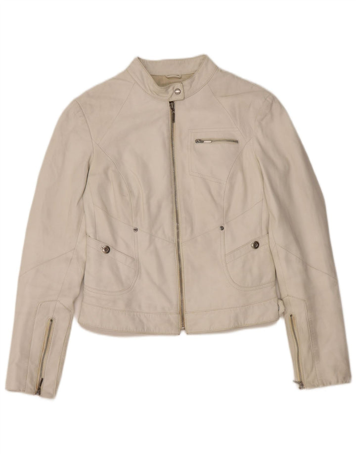 Женская кожаная косуха Conbipel IT 42 Medium White Leather