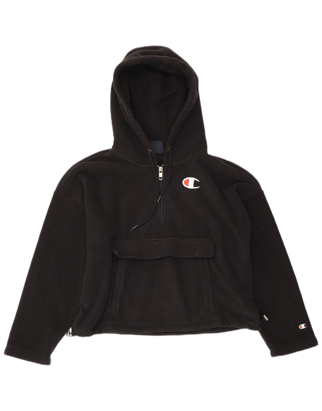 Женский флисовый джемпер оверсайз с капюшоном CHAMPION UK 6 XS, черный