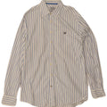 Crew Clothing Мужская рубашка по индивидуальному заказу из хлопка средней длины в белую полоску