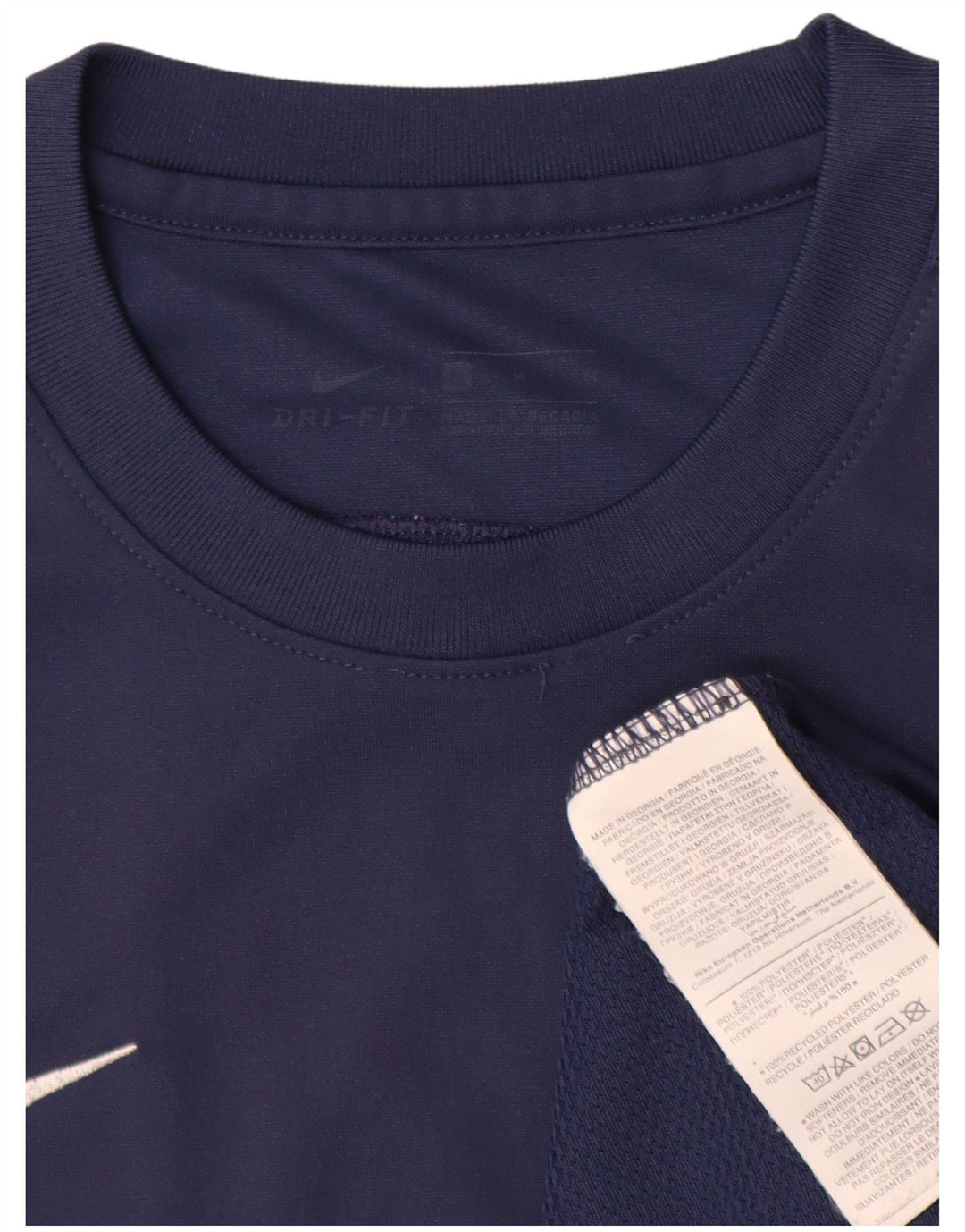 Мужская футболка Nike Dri Fit среднего размера, темно-синий, полиэстер