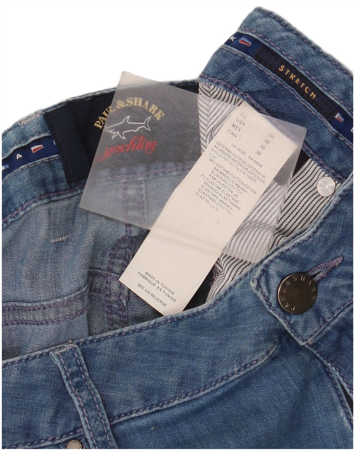 Мужские прямые джинсы Paul & Shark W38 L33, синий хлопок