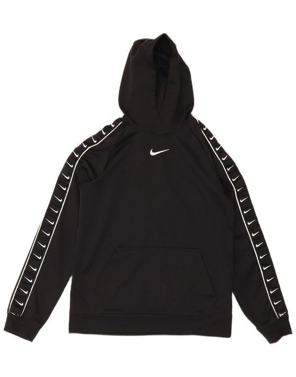 Джемпер с капюшоном Nike для мальчиков 12–13 лет, большой черный, полиэстер, спортивный