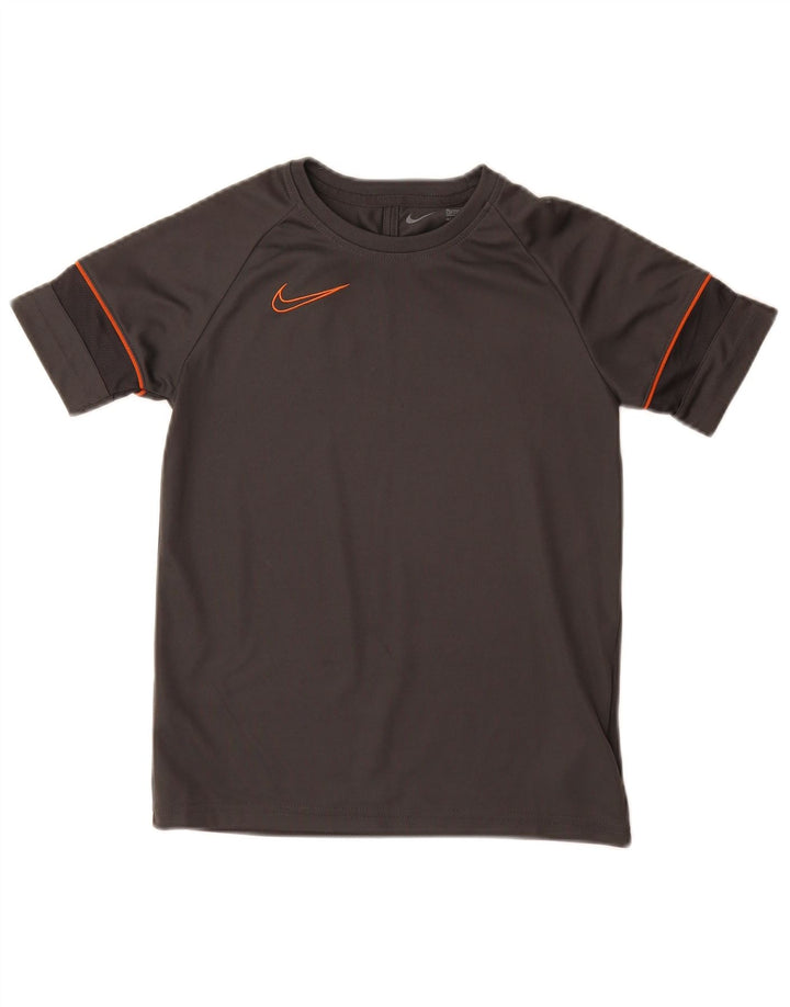 Футболка Nike Dri Fit для мальчиков, топ 10–11 лет, средний серый полиэстер