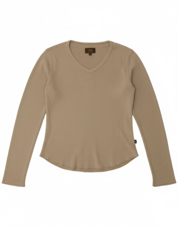 Женский топ Calvin Klein с длинным рукавом UK 14, средний зеленый хлопок, хлопок