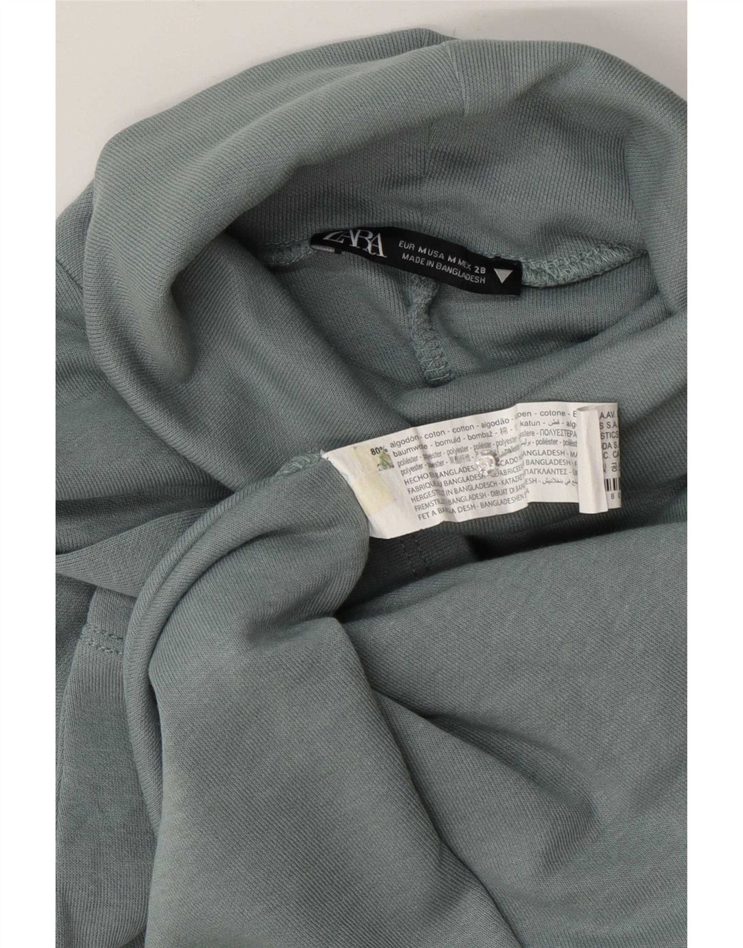 Женское платье прямого кроя с рукавом 1/2 Zara UK 14, хлопковый средний синий цвет