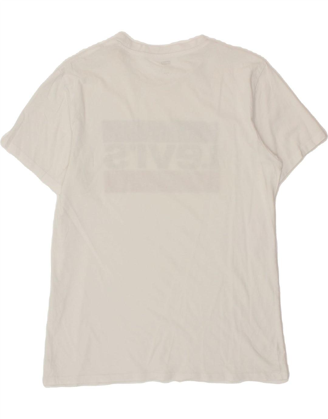 LEVI'S Mens Graphic T-Shirt Top Medium White Vintage Levi's and Second-Hand Levi's from Messina Hembry 