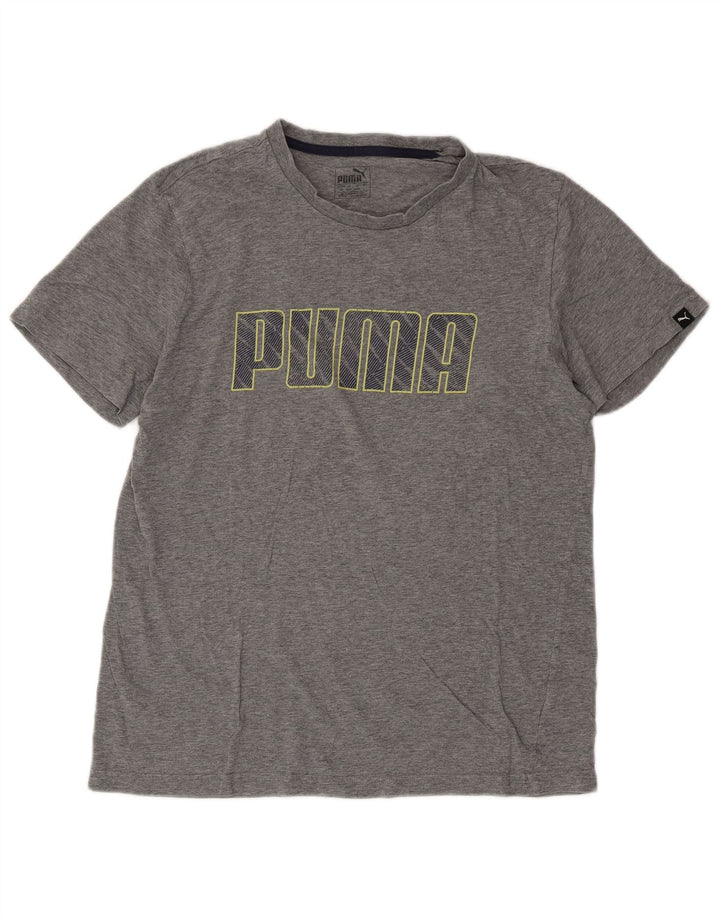 Мужская футболка с рисунком PUMA, большая, серая