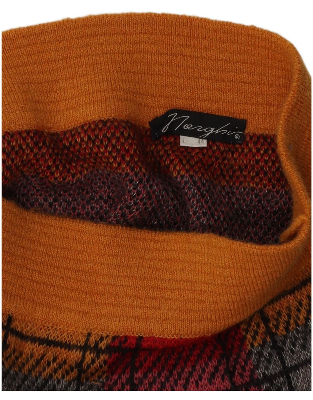 Винтажная женская трикотажная юбка-карандаш IT 44 Medium W26 в разноцветную клетку