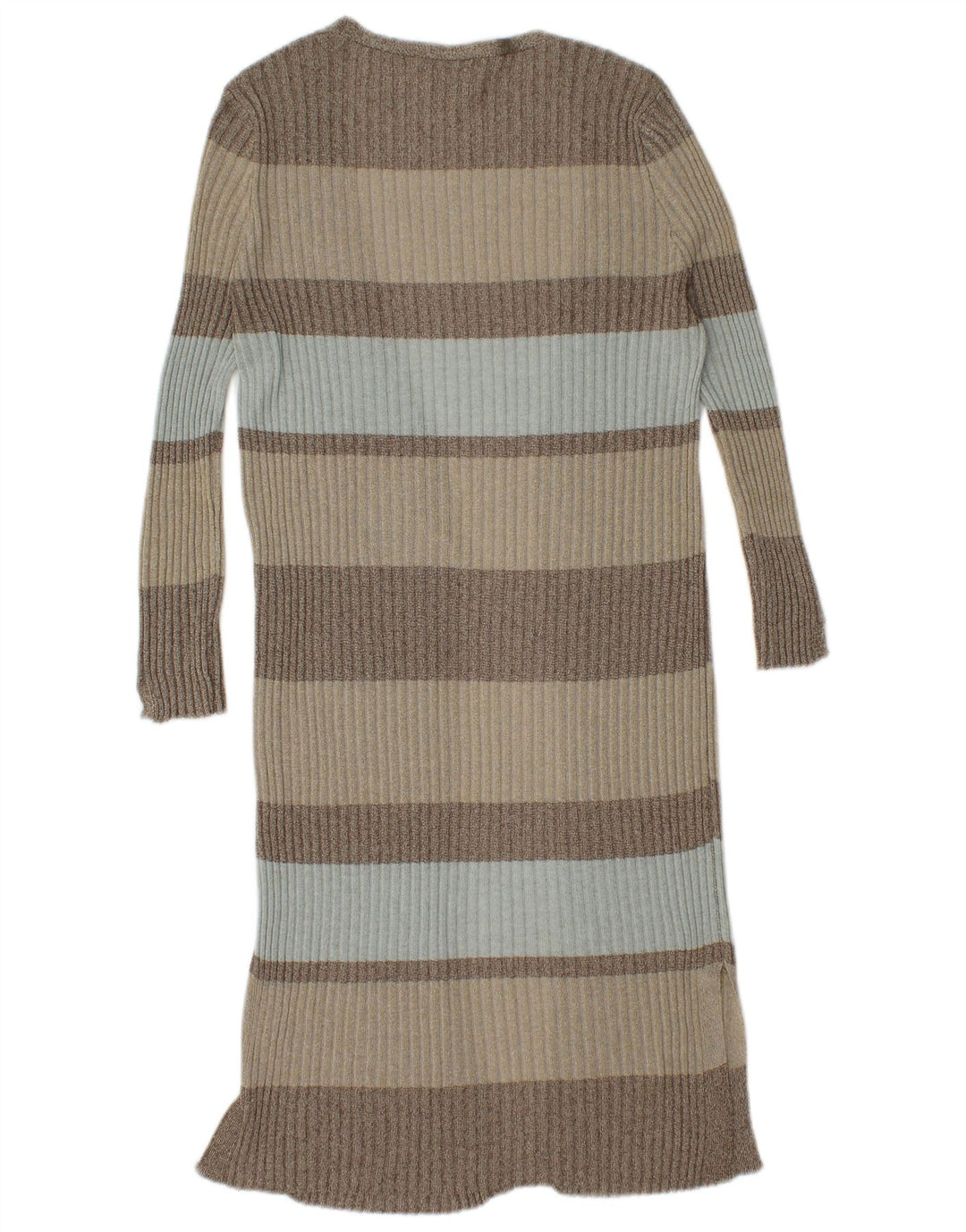 Женский удлиненный кардиган Zara UK 12, средний, в разноцветную полоску