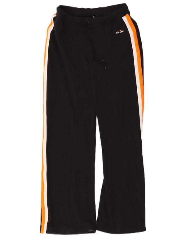 Женские спортивные брюки Ellesse UK 12, средний черный, хлопок с цветными блоками