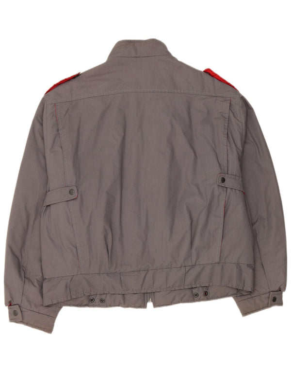 Vintage Womens Oversized Military Bomber Jacket IT 48 XL Navy Blue