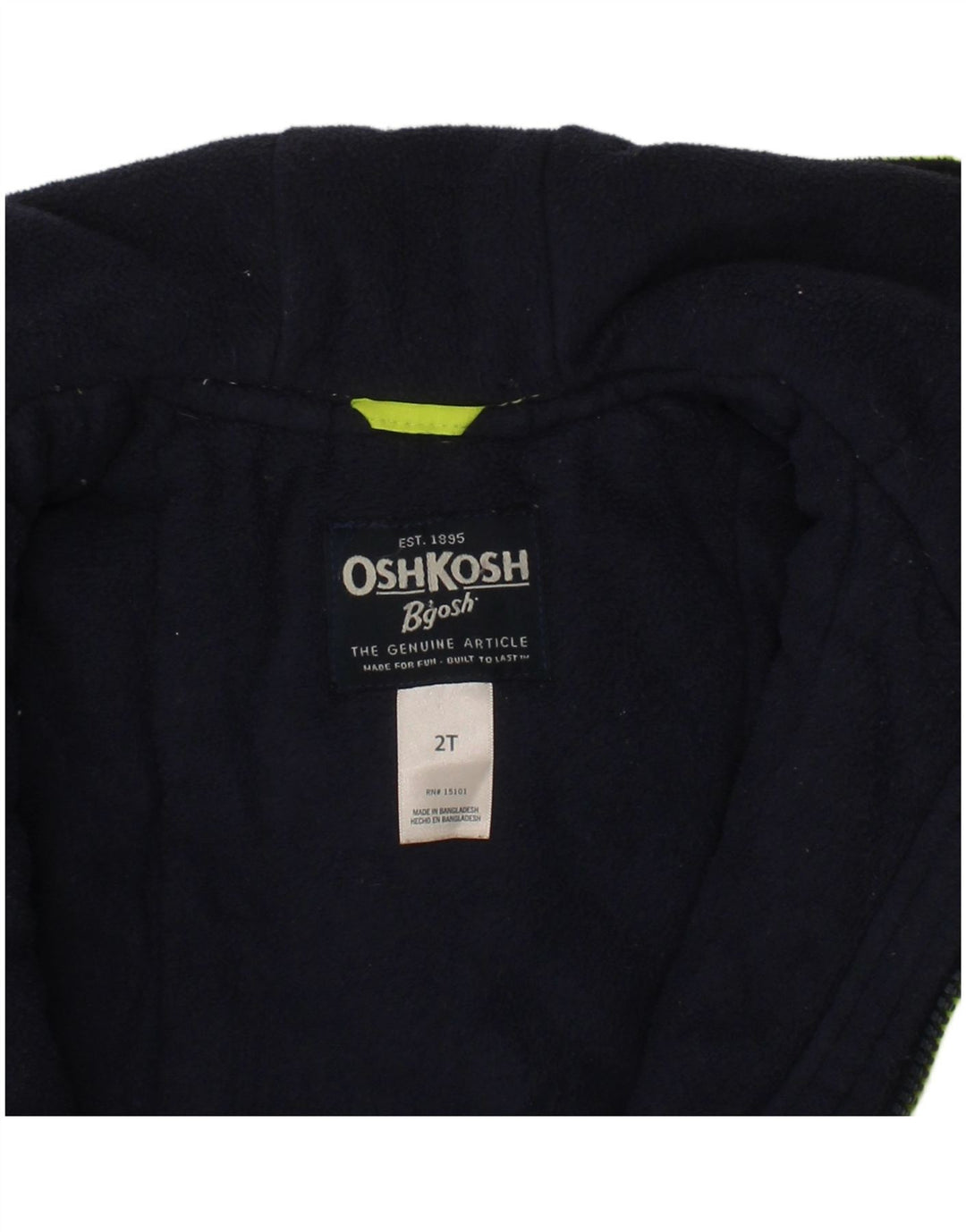 OSH KOSH Baby Boys Windbreaker Jacket 18-24 Months Black Colourblock