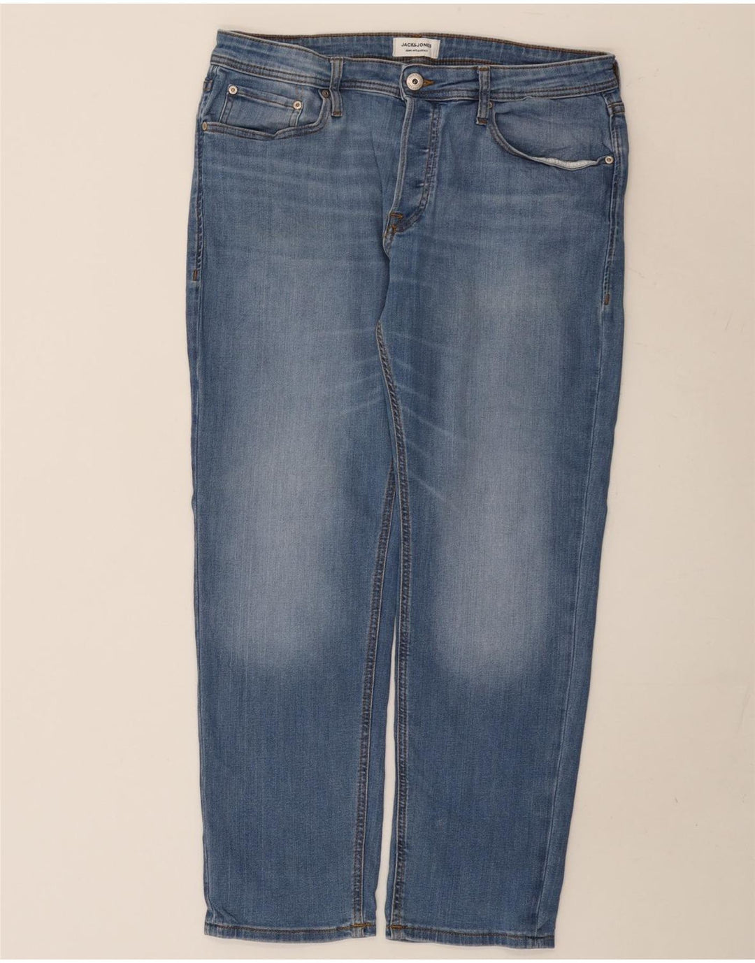 Мужские узкие джинсы Jack & Jones W34 L30, синий хлопок