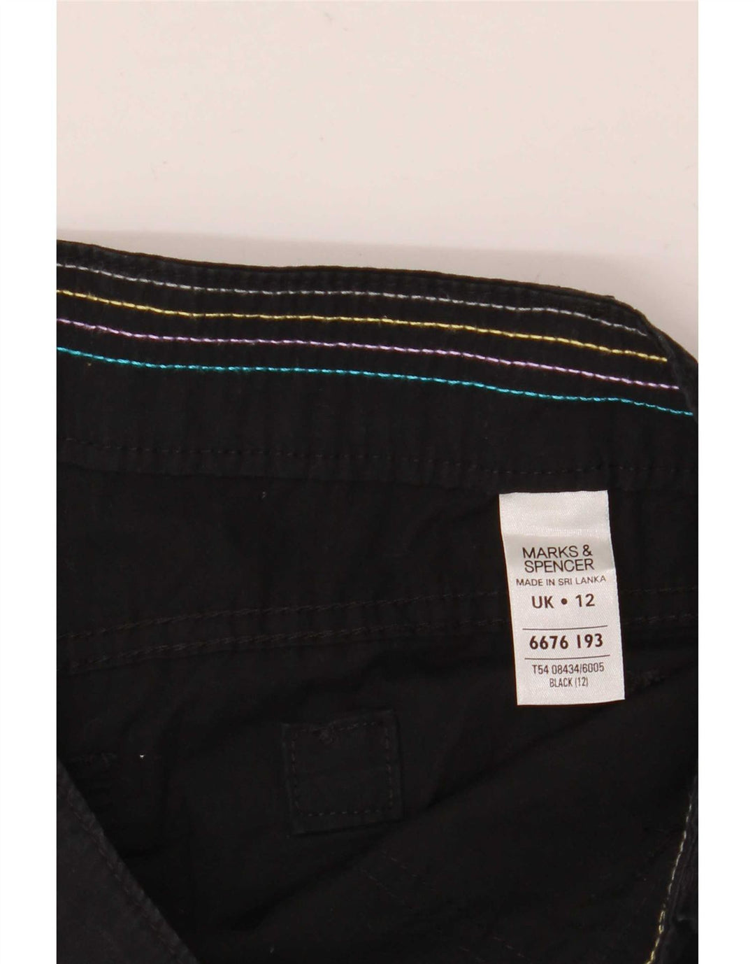Женские прямые капри Marks & Spencer UK 12 Medium W32 L20 черные