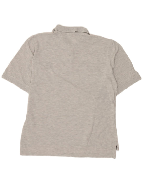 Мужская рубашка-поло ADIDAS UK 42/44, большой серый хлопок в крапинку