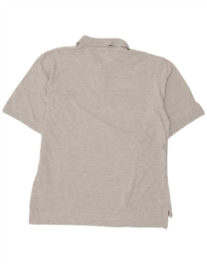 Мужская рубашка-поло ADIDAS UK 42/44, большой серый хлопок в крапинку