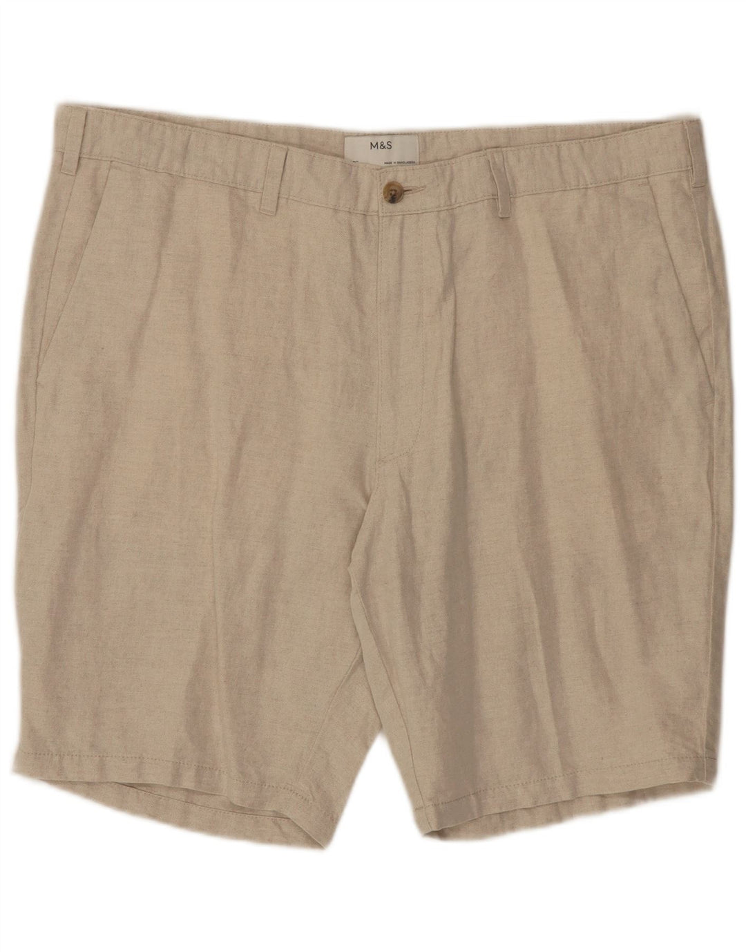 Мужские шорты чинос Marks & Spencer W40 XL, бежевый лен