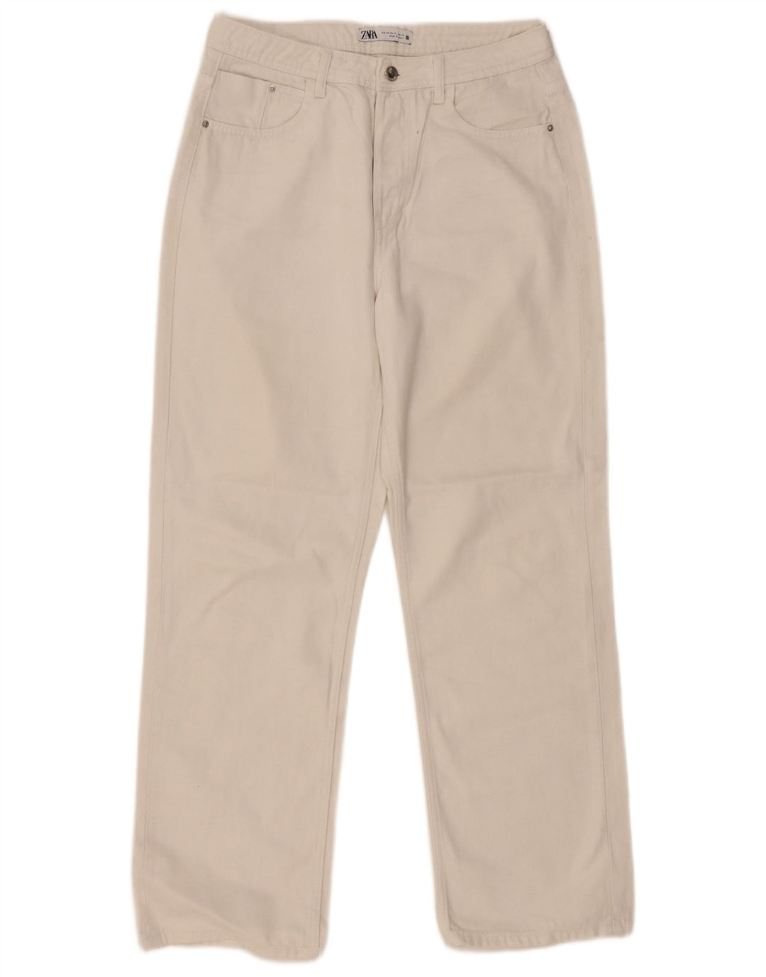 Женские прямые джинсы Zara EU 38, маленькие W28 L29, белые