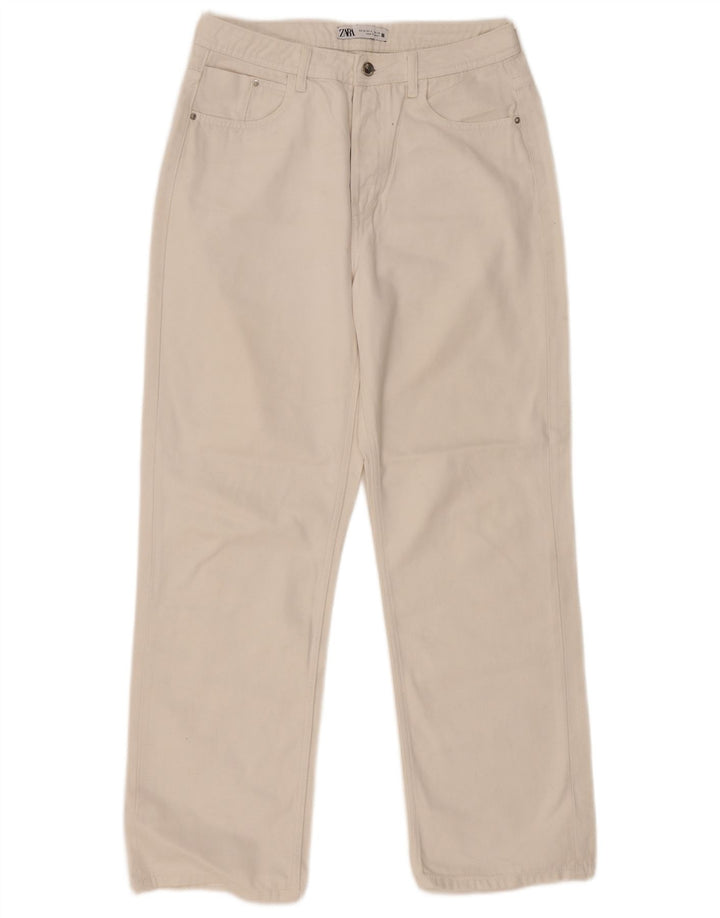 Женские прямые джинсы Zara EU 38, маленькие W28 L29, белые