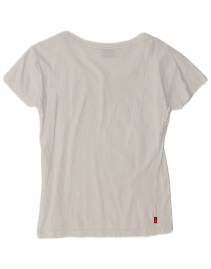 Женская футболка с рисунком Levi's Top UK 10, маленькая белая
