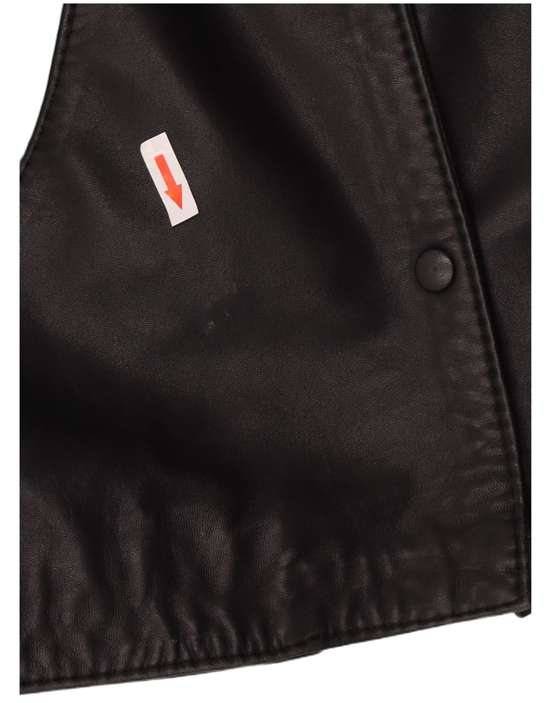 Винтажная женская кожаная куртка свободного кроя EU 46 XL, черная кожа с цветными блоками