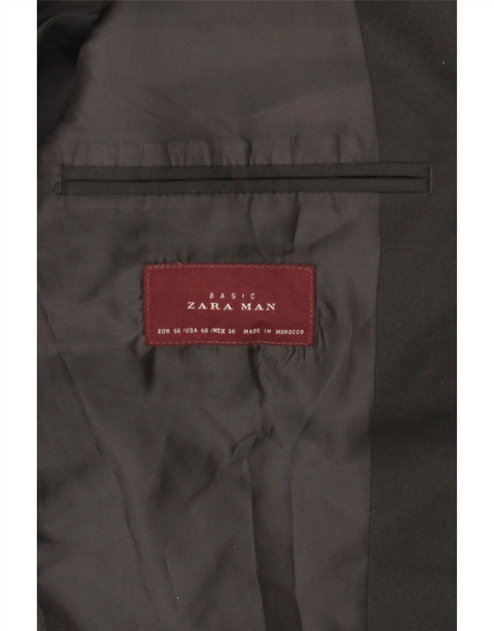 Мужской пиджак на 1 пуговице Zara EU 56 XL, черный