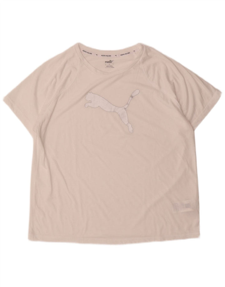 Мужская футболка с рисунком Puma, большой белый полиэстер