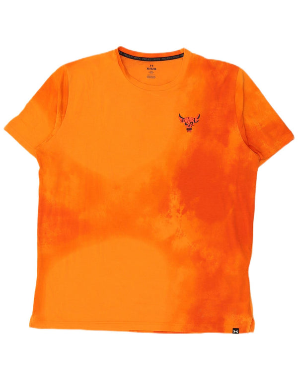 Мужская футболка с рисунком Under Armour Top XL Orange Tie Dye Хлопок