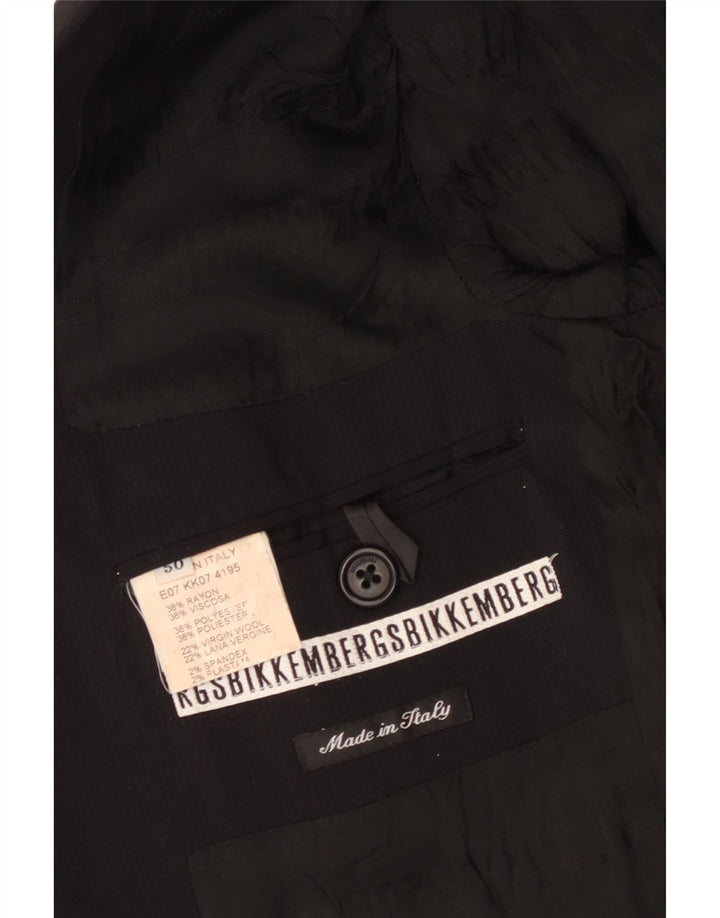 BIKKEMBERGS Мужской пиджак на 2 пуговицах IT 50, большой, черный, вискоза
