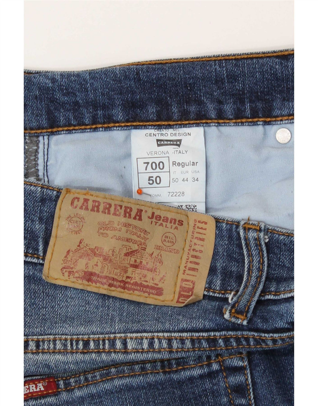 Женские прямые джинсы Carrera 700 Regular W34 L32, синий хлопок