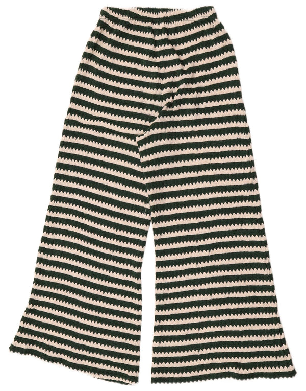 Женские широкие трикотажные брюки Topshop, Великобритания, размер 8/10, маленький W26 L26, зеленые полоски