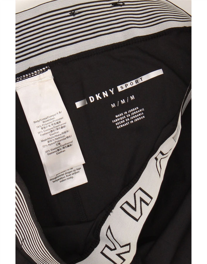 Женские укороченные леггинсы с рисунком Dkny UK 12, средний черный полиэстер