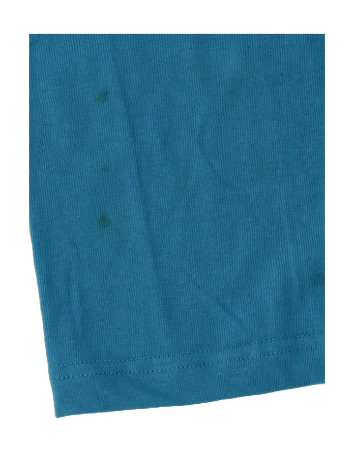ASICS Mens T-Shirt Top Large Blue Cotton Vintage Asics and Second-Hand Asics from Messina Hembry 
