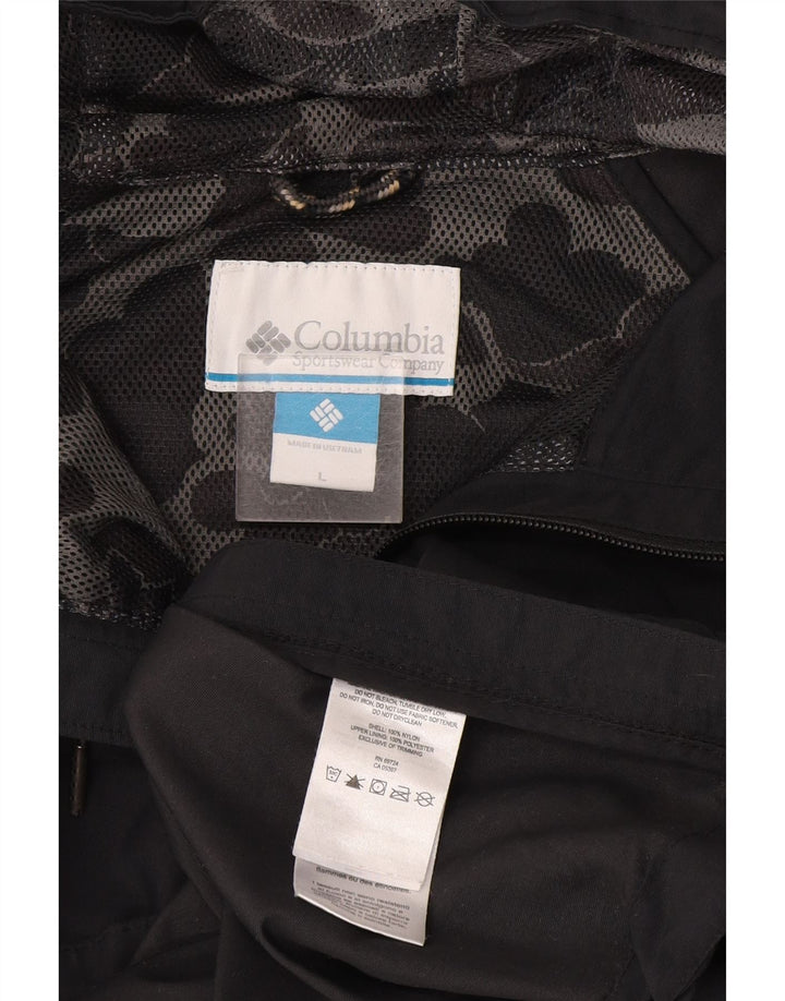 Мужской пуловер-дождевик Columbia с капюшоном UK 40, большой серый нейлон