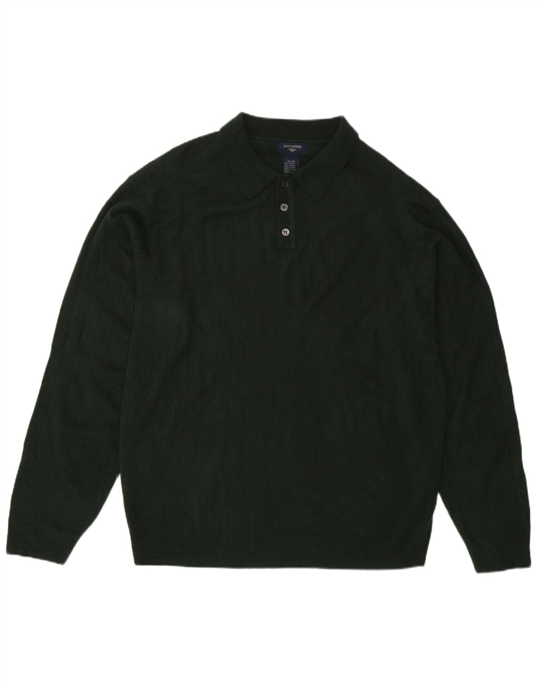 Мужской джемпер с воротником-поло Dockers XL, зеленый акрил