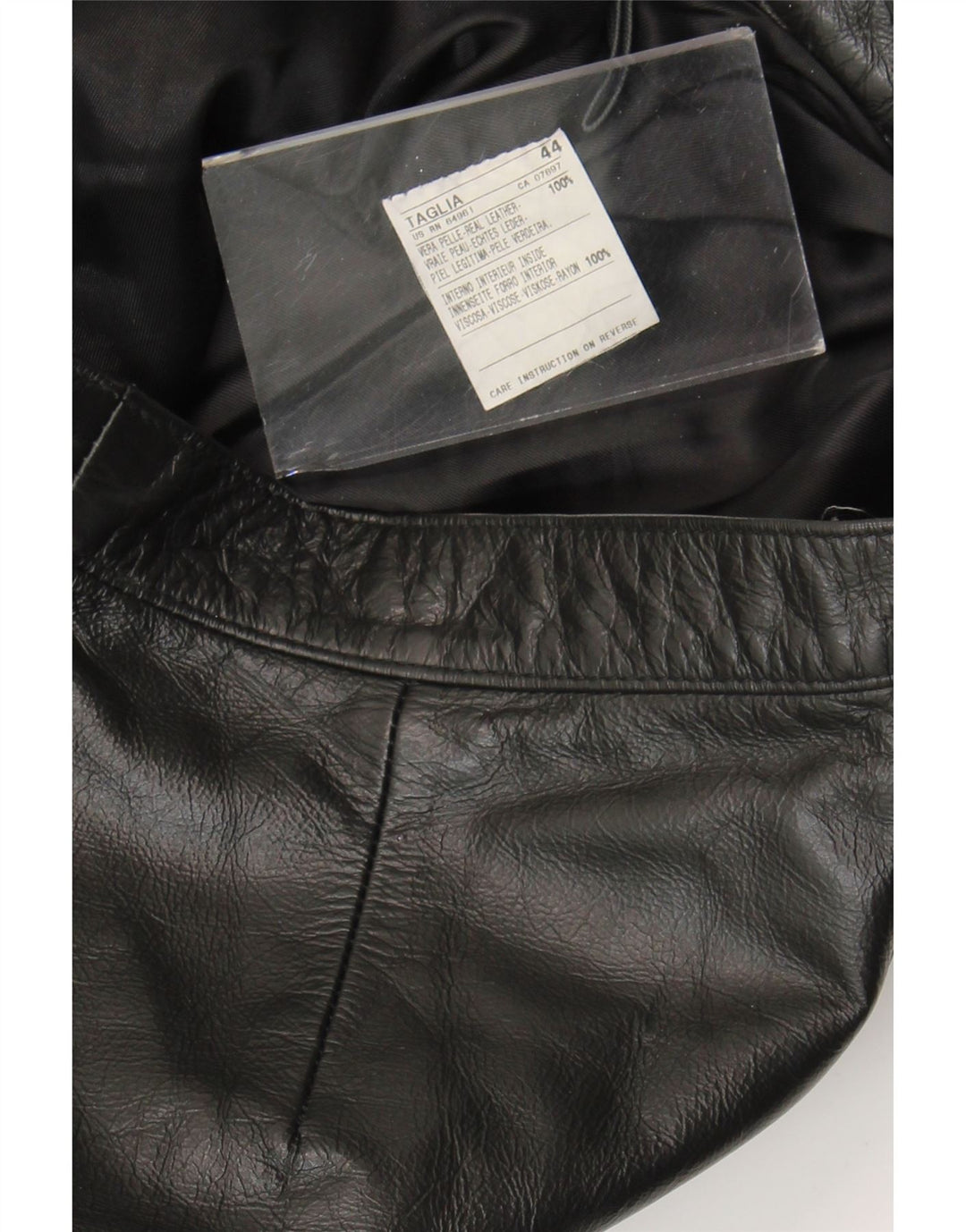 Винтажные женские кожаные брюки Bootcut IT 44 Medium W28 L30 Черные кожаные