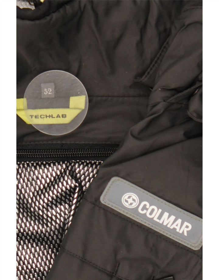 Мужская лыжная куртка Colmar IT 52 с капюшоном, большая черная с цветными блоками