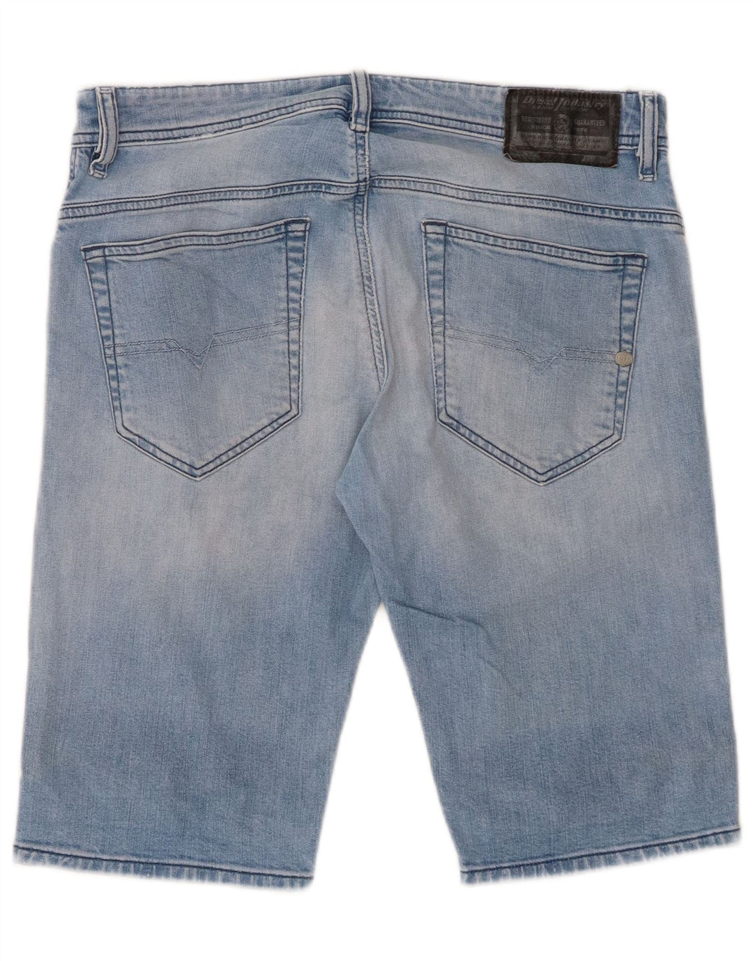 Женские джинсовые шорты DIESEL W29, хлопковые, среднего синего цвета