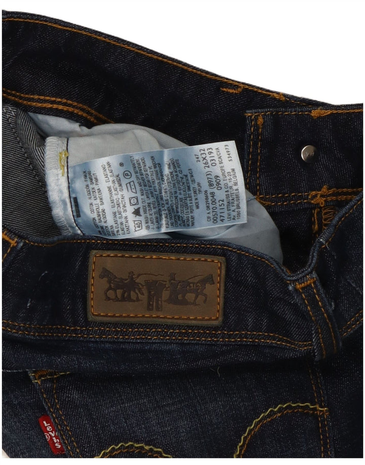 Женские прямые джинсы Levi's 570 W26 L32 темно-синие, хлопок
