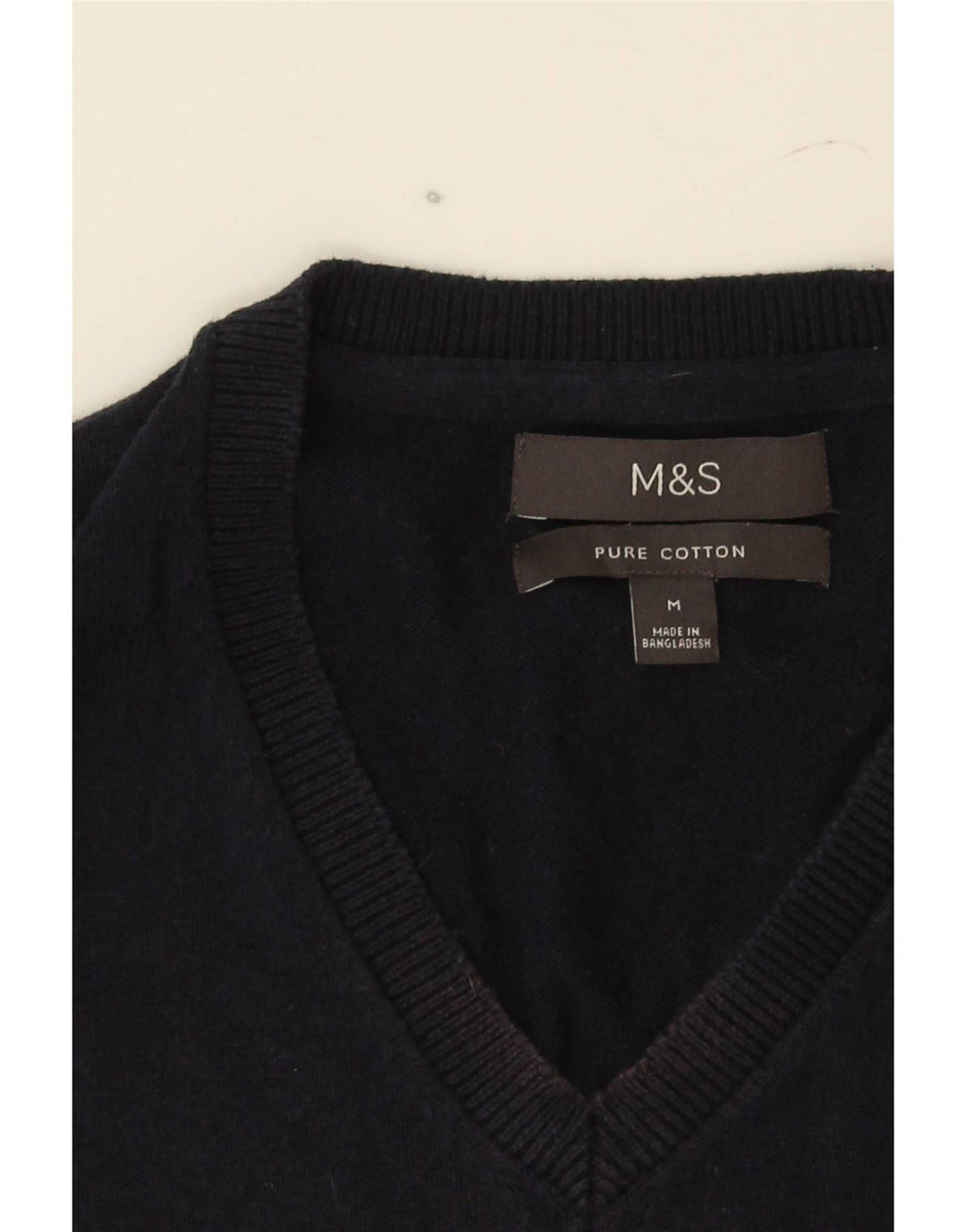 Мужская майка Marks & Spencer, средний темно-синий хлопок, безрукавка