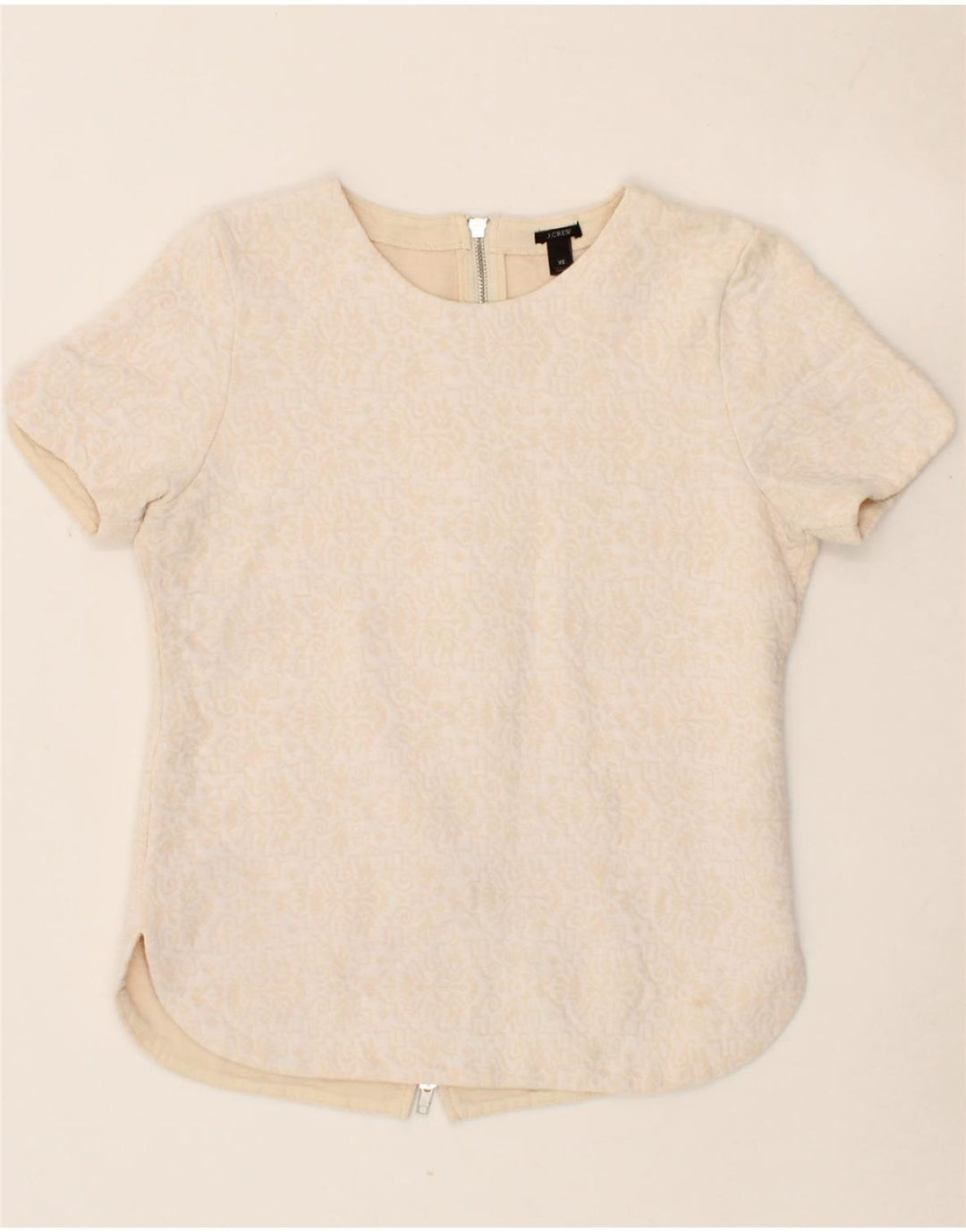 J. CREW Womens Abstract Pattern Blouse Top UK 6 XS Pink Cotton Vintage J. Crew and Second-Hand J. Crew from Messina Hembry 