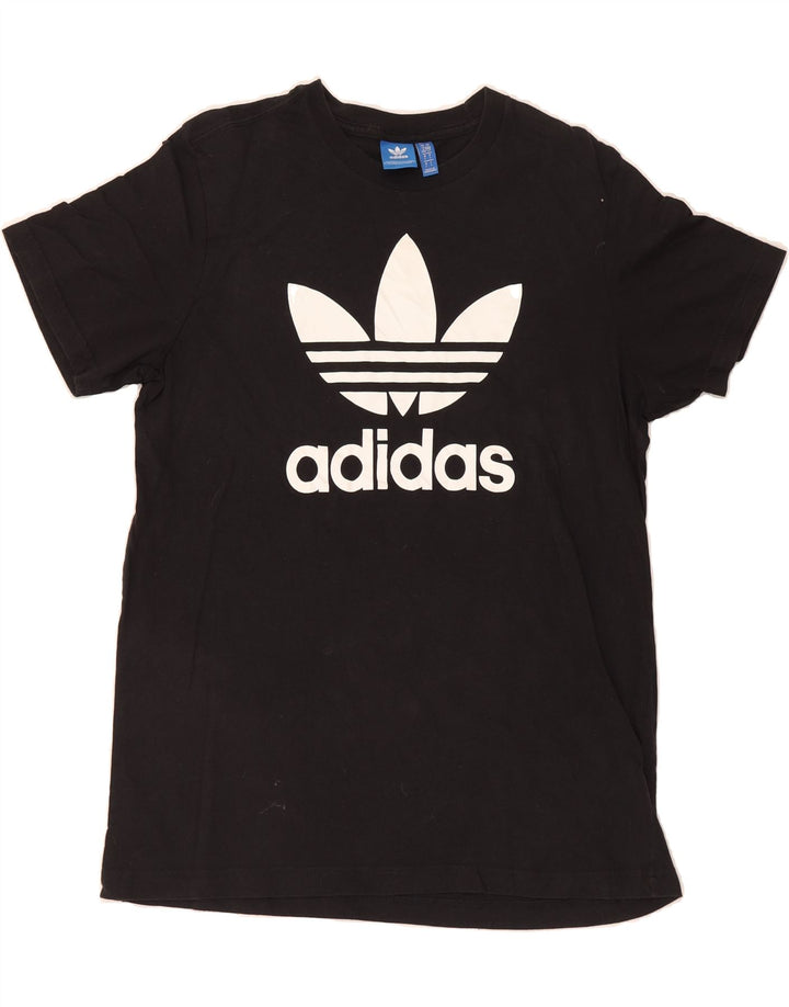 ADIDAS Mens Graphic T-Shirt Top Large Black Cotton Vintage Adidas and Second-Hand Adidas from Messina Hembry 