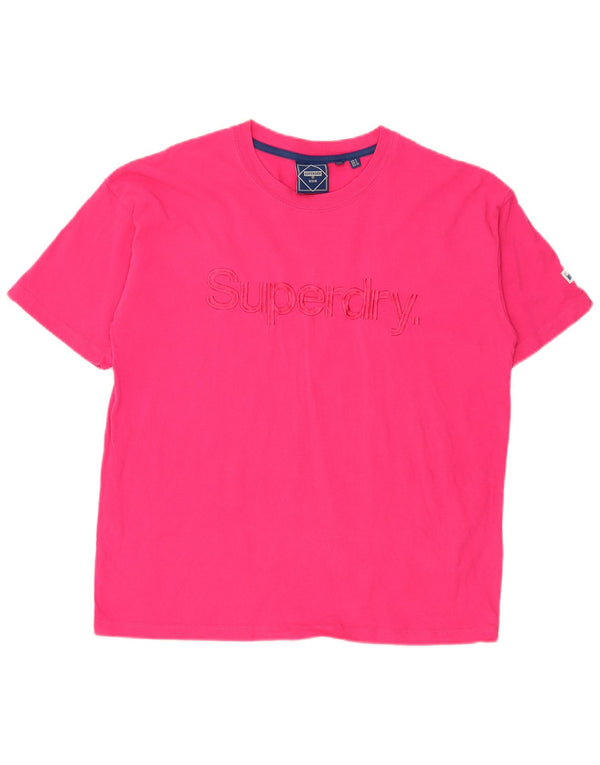 Женская футболка с коротким рукавом Superdry Top UK 8, маленький розовый полиэстер