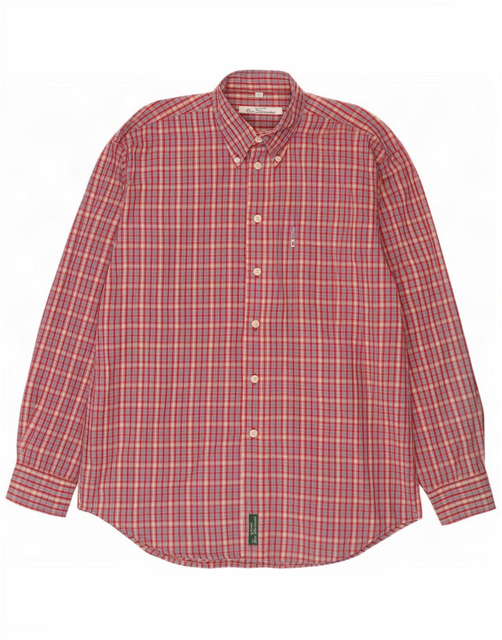 Мужская рубашка Ben Sherman в красную клетку среднего размера