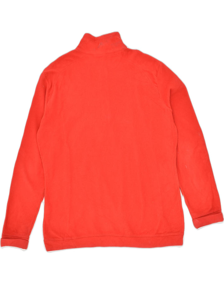 CHAMPION Womens Zip Neck Fleece Jumper UK 16 Large Red Polyester | Vintage Champion | Thrift | Second-Hand Champion | Used Clothing | Messina Hembry 