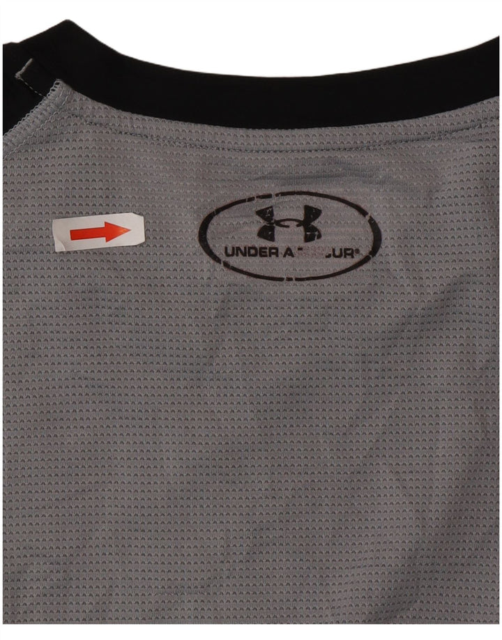 Мужской жилет Under Armour Heat Gear, маленький черный, из полиэстера с цветными блоками