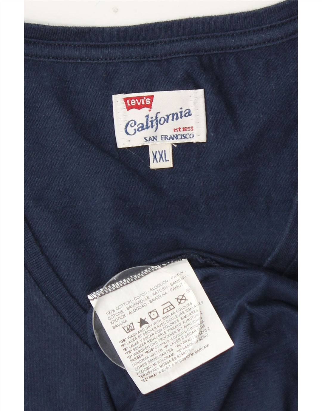 Мужская футболка LEVI'S Top 2XL Темно-синяя, хлопок