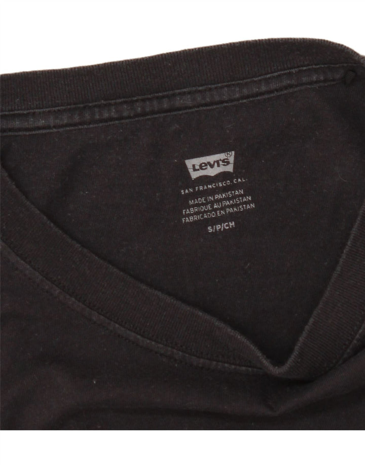 LEVI'S Womens Oversized Top Long Sleeve UK 10 Small Black Vintage Levi's and Second-Hand Levi's from Messina Hembry 