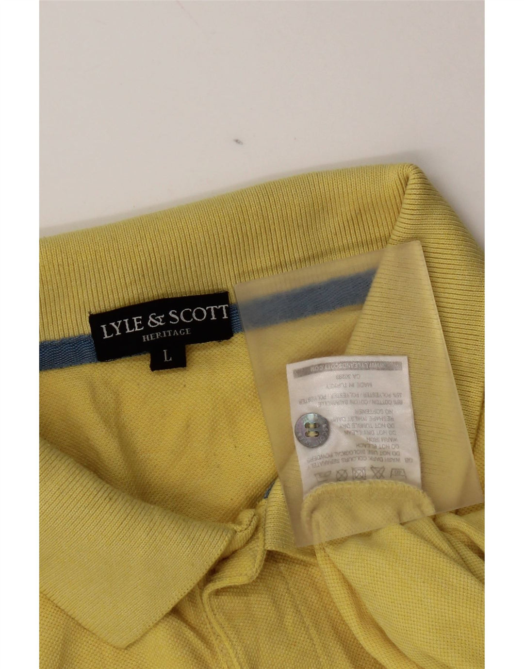 Мужская рубашка поло Lyle & Scott, большой желтый хлопок