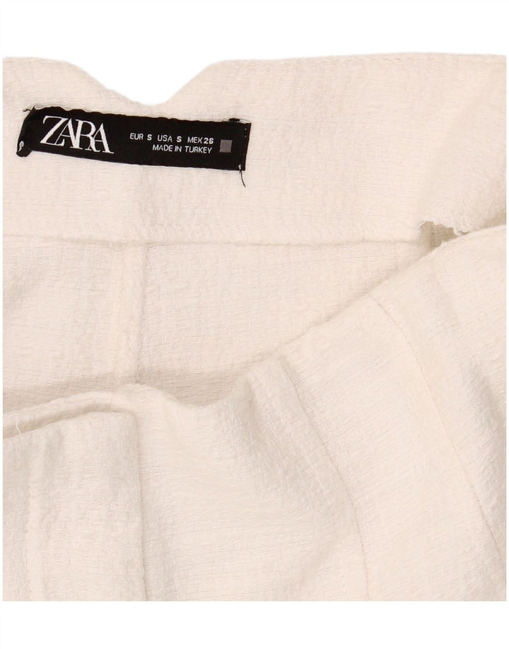 Женские шорты с высокой талией Zara, маленькие W26, белые